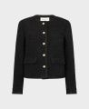 Cropped Braided Boucle Jacket, Black Sparkle | Really Wild | Flatshot One