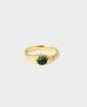 Ivy Gold Plated Ring, Malachite | Really Wild | Flatshot Front 2