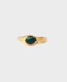 Ivy Gold Plated Ring, Malachite | Really Wild | Flatshot Front