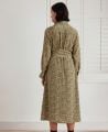 Liberty Print Pintuck Silk Shirt Dress, Ivy Green | Really Wild | Model Image Two