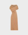 Cabled Lambswool Scarf, Camel | Really Wild | Flatshot One