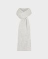 Cabled Lambswool Scarf, Pear Grey | Really Wild | Packshot One