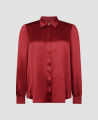 Liberty Silk Satin Classic Shirt, Burgundy | Really Wild | Flatshot One