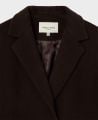 Smart Single Breasted Wool Coat, Brown Oak | Really Wild Clothing | Detail