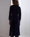 Velvet Silk Midi Dress, Midnight Blue | Really Wild Clothing | Model Back