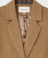 Single Breasted Wool Blend Longline Jacket, Camel | Really Wild | Detail