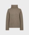 Cashmere Mix Ribbed High Neck Jumper, Taupe | Really Wild | Flat Lay