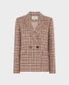 Savoy Wool Mohair Blend Jacket, Pink Brown Check | Really Wild Clothing | Flat ley