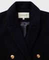 Lennox Double Breasted Wool Blazer, Navy Blue | Really Wild Clothing | Detail