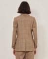 Lennox Double Breasted Houndstooth Wool Blend Jacket, Brown | Really Wild Clothing | Model Back