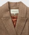 Lennox Double Breasted Houndstooth Wool Blend Jacket, Brown | Really Wild Clothing | Detail