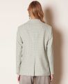 Egerton Cotton Silk Blend Houndstooth Jacket, Duck Egg | Really Wild Clothing | 3