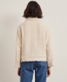 Carlisle Cotton Blend Oversized Boucle Jacket, Cream | Really Wild Clothing | Model Back