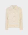 Carlisle Cotton Blend Oversized Boucle Jacket, Cream | Really Wild Clothing | Flat lay