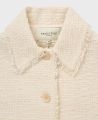 Carlisle Cotton Blend Oversized Boucle Jacket, Cream | Really Wild Clothing | Detail