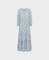 Blair Floral Print Viscose Tiered Maxi Dress, Blue | Really Wild Clothing | Flat lay