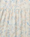 Denny Floral Print Cotton Tiered Maxi Skirt, White Blue | Really Wild Clothing | Detail
