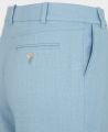 Turn Up Trousers in Blue Bell Linen detail on pocket 