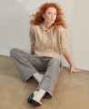 Fuller Cashmere Blend Hoodie, Natural | Really Wild Clothing | Model Image