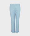 Linen Blend Turn Up Trousers in Blue Bell | Really Wild Clothing | Trousers | Front image 