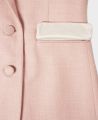 Long Double Breasted Waistcoat in Blush Pink | Really Wild Clothing | Waistcoats | Detail on pocket 