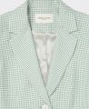 Egerton Cotton Silk Blend Houndstooth Jacket, Duck Egg | Really Wild Clothing | Detail