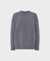 Relaxed Cashmere Mix Crew Neck Jumper Grey | Really wild clothing | Knitwear | Front cut out image 
