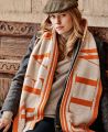 RW Logo Lambswool Scarf in Linen Orange| Really Wild Clothing | Accessories | Lifestyle 