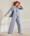 Egerton Linen Blend Jacket, Blue Cream Check | Really Wild Clothing | Model Full Suit