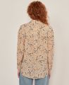 Relaxed Floral Silk Shirt, Fawn Navy | Really Wild Clothing | Back Model
