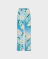 Barr Liberty Print Wide Leg Silk Palazzo Pants, Blue | Really Wild Clothing | Flat Lay