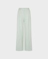 Langdon Cotton Silk Blend Houndtooth Wide Leg Pleated Trouser, Duck Egg | Really Wild Clothing | Flatley
