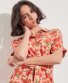 Elle Liberty Print Shirt Dress, Pink | Really Wild Clothing | Model Close up