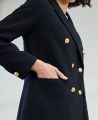 Lennox Double Breasted Wool Blazer, Navy Blue | Really Wild Clothing | Model Detail