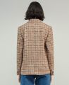 Savoy Wool Mohair Blend Jacket, Pink Brown Check | Really Wild Clothing | Model Back