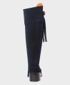 Wider Fitting Heeled Suede Boots Navy | Really Wild Clothing | Footwear | Back image 