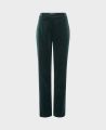 Velvet Wide Leg Trousers, Teal | Really Wild Clothing | Front Image