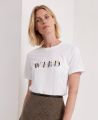 Wild Flower Organic Cotton T-Shirt, White | Really Wild | Model Image One