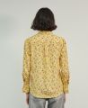 Cotton Silk Blend Classic Shirt, Yellow | Really Wild Clothing | Model Back